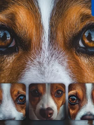 Midjourney Prompt Jack Russell Terrier Dog Eyes Head Straight Face Detailed Close Up Photography