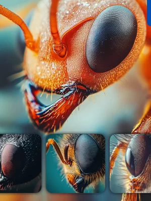 Midjourney Prompt Ant Head Eyes Detailed Feature Close Up Photography