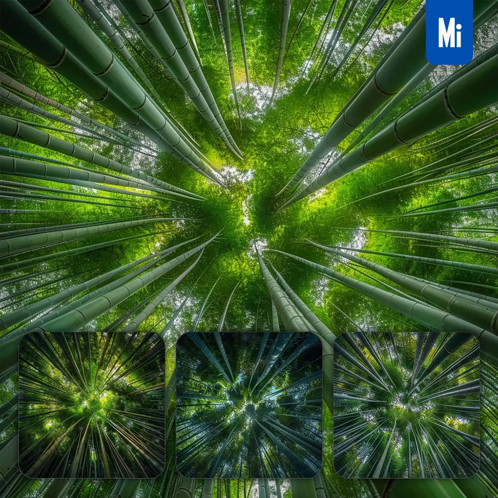 Midjourney Prompt Bamboo Forest Green Lush Landscape Photography
