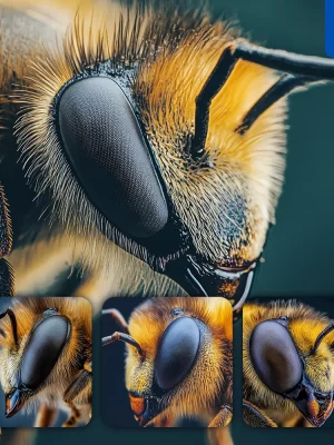 Midjourney Prompt Bee Wasp Head Eyes Detailed Feature Close Up Photography