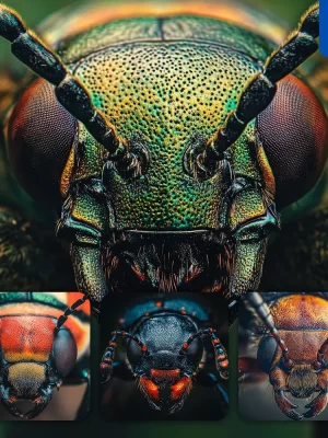 Midjourney Prompt Beetle Head Eyes Detailed Close Up Photography