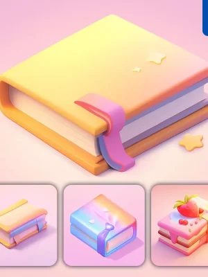 Midjourney Prompt Book 3d Icon Game Cartoon Cute Lovely