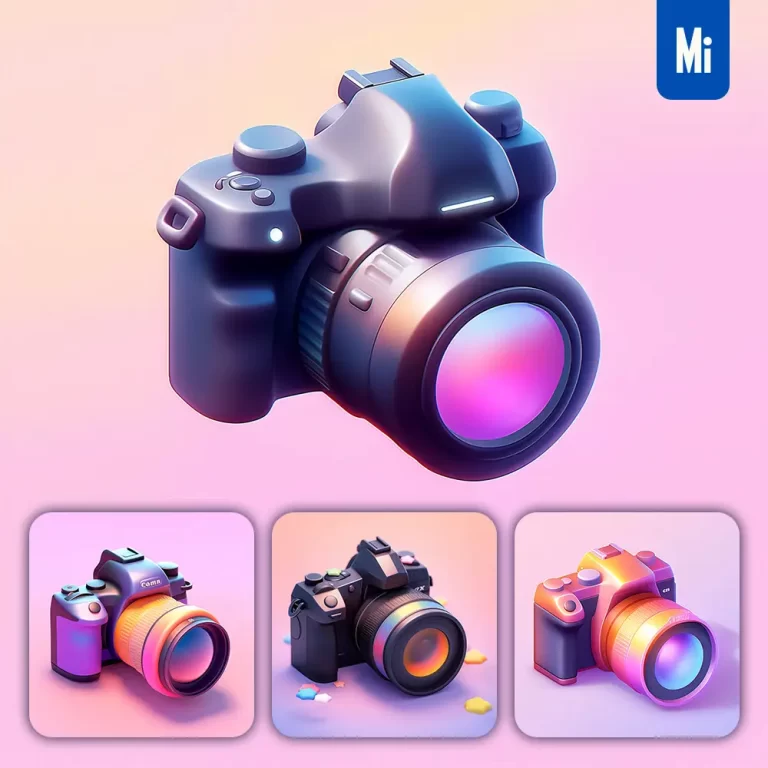 midjourney prompt camera 3D icon game cartoon cute lovely