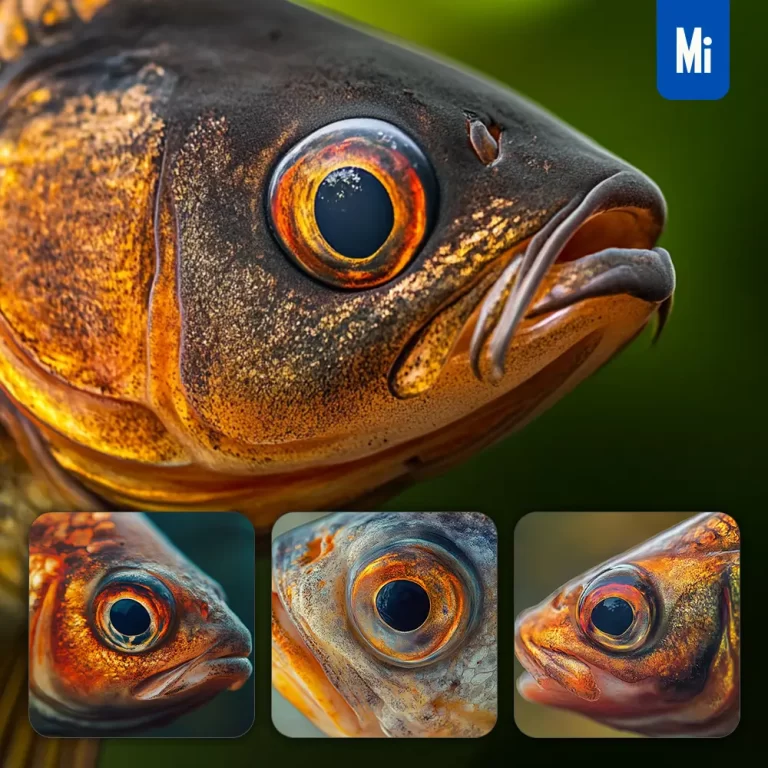 midjourney prompt carp eyes fish detailed close up photography