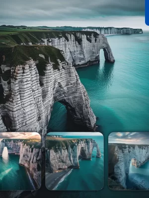 Midjourney Prompt Cliff Sea Ocean Water Natural Rock Arch Turquoise Landscape Photography