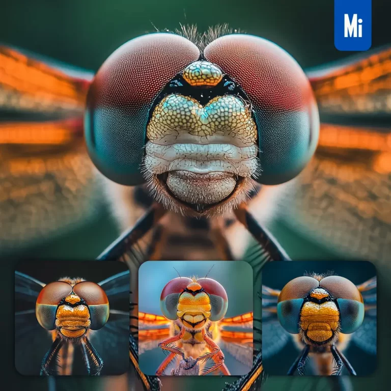 midjourney prompt dragonfly head eyes detailed close up photography