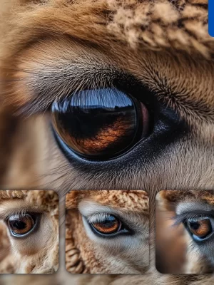 Midjourney Prompt Eyes Alpaca Detailed Close Up Photography