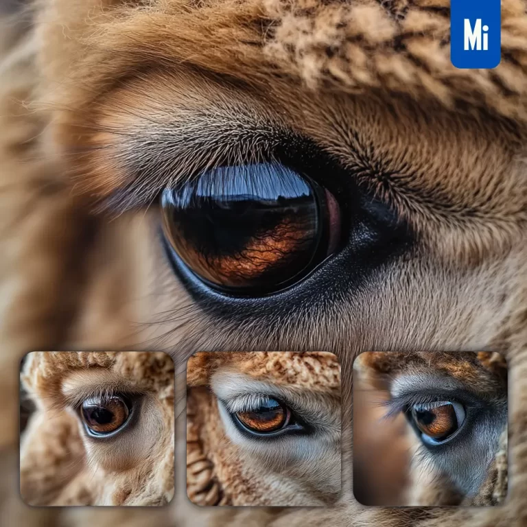 midjourney prompt eyes alpaca detailed close up photography