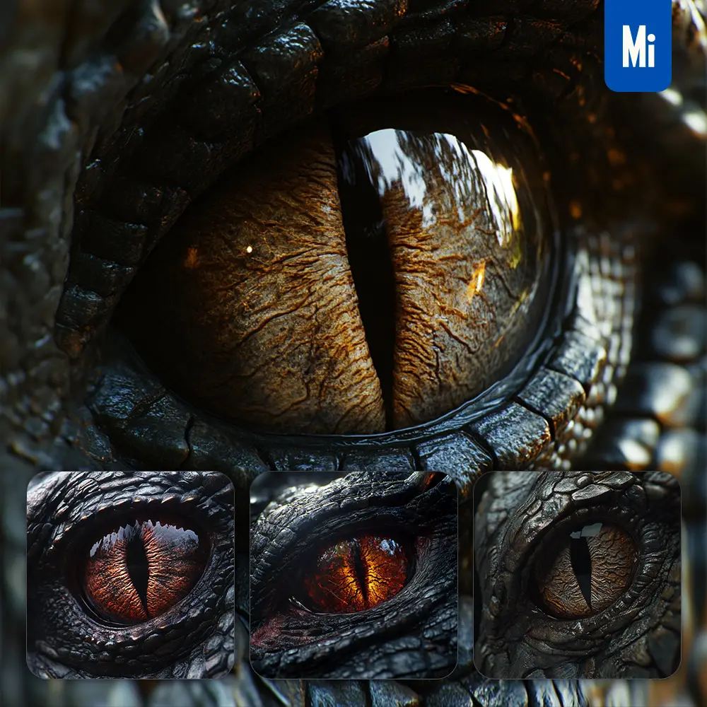 Midjourney Prompt Eyes Crocodile Alligator Detailed Pupil Close Up Photography