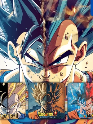 Midjourney Prompt Face Half Son Goku Vegeta Dragon Ball Cartoon Animation Comic