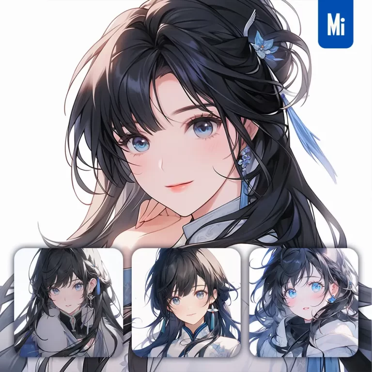 midjourney prompt girl lady face China beautiful Chinese princess portrait animation cartoon painting