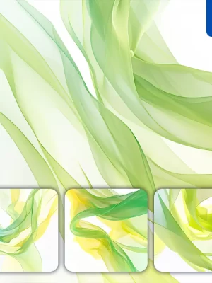 Midjourney Prompt Green Yellow Voile Fabric Abstract Background Minimalism Fluid Wavy