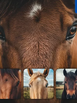 Midjourney Prompt Horse Eyes Head Straight Face Detailed Close Up Photography