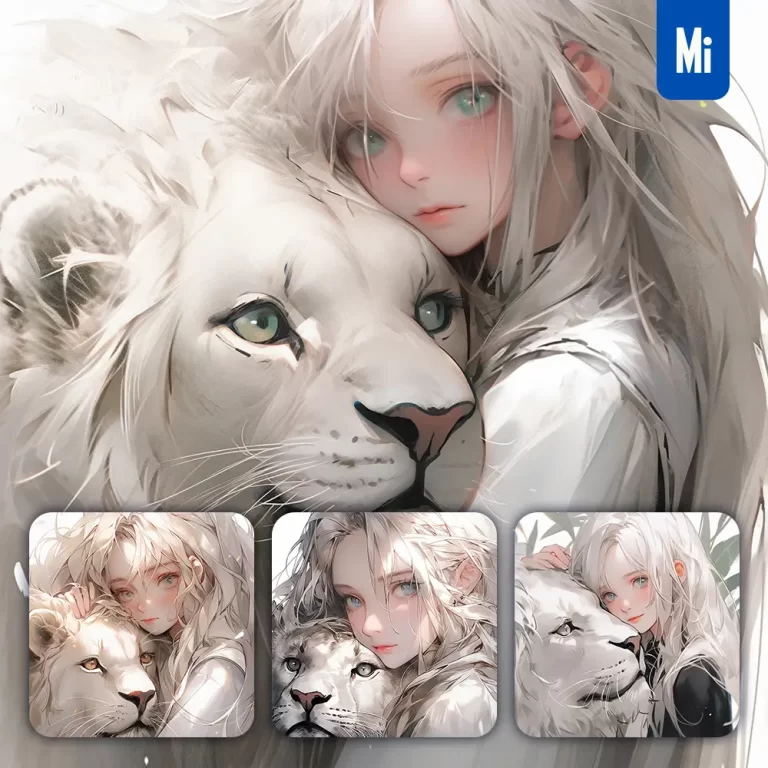 midjourney prompt lion beautiful woman girl lady face portrait animation cartoon painting