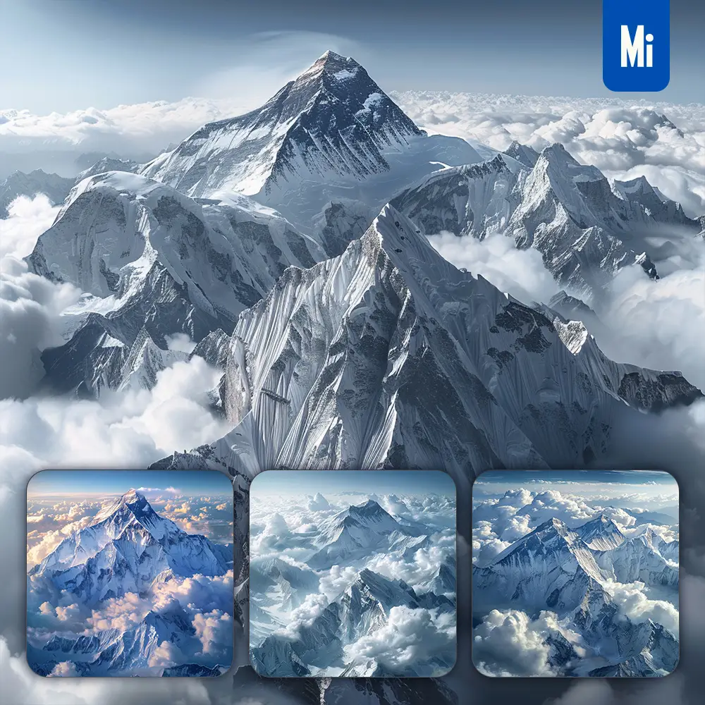 Midjourney Prompt Peak Himalaya Cloud Mountain Snow Landscape Photography