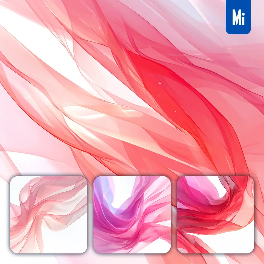 Midjourney Prompt Pink Red Voile Fabric Abstract Background Minimalism Fluid Wavy