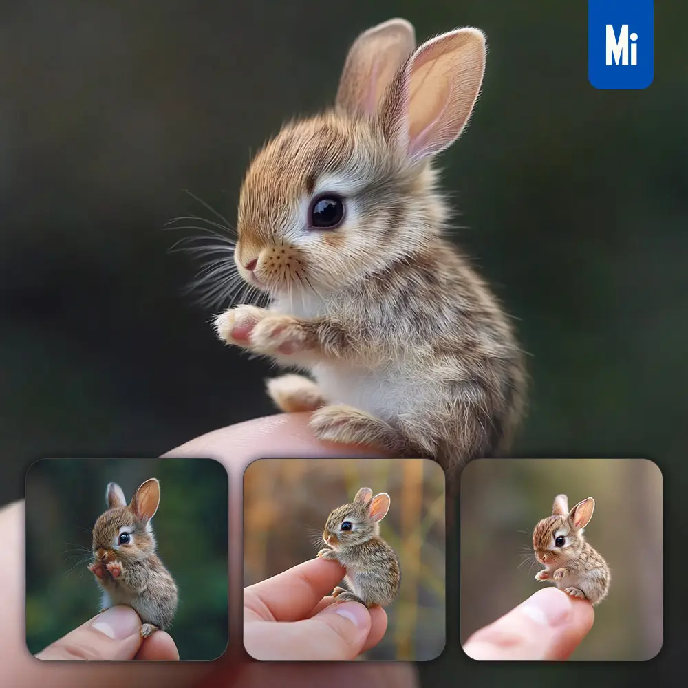 Midjourney Prompt Rabbit Bunny Little Baby Small Tiny Finger Cute Photography