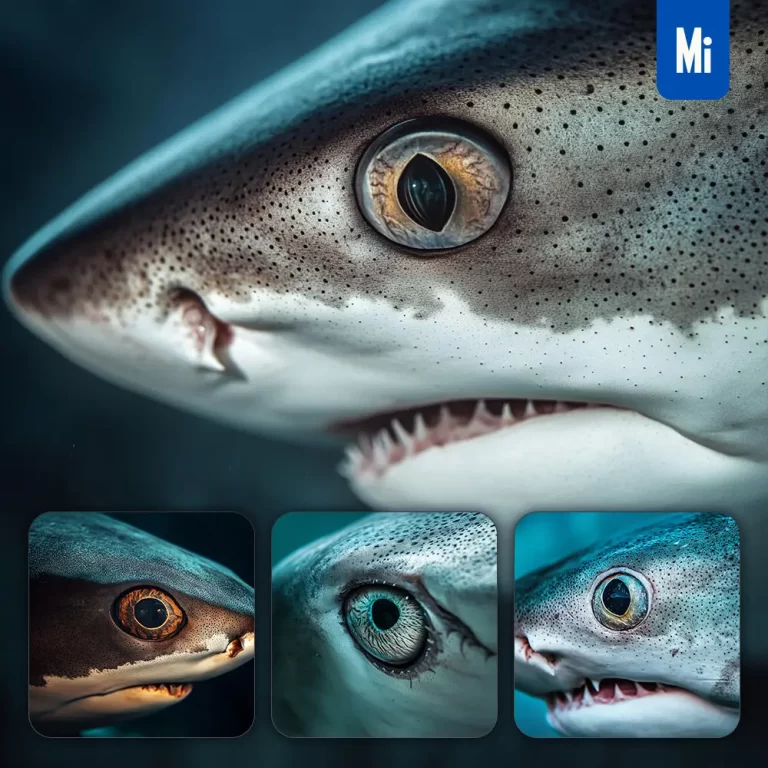 midjourney prompt shark eyes fish detailed close up photography