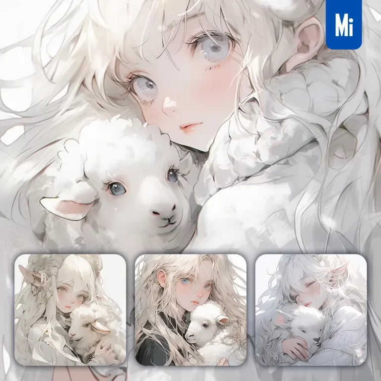 midjourney prompt sheep beautiful woman girl lady face portrait animation cartoon painting