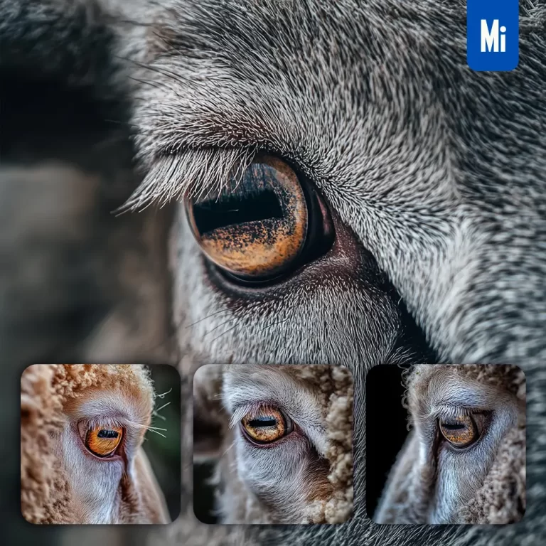 midjourney prompt sheep eyes detailed close up photography