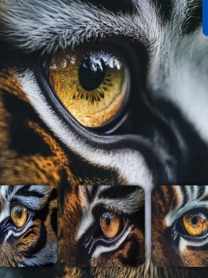 Midjourney Prompt Tiger Eyes Detailed Close Up Photography