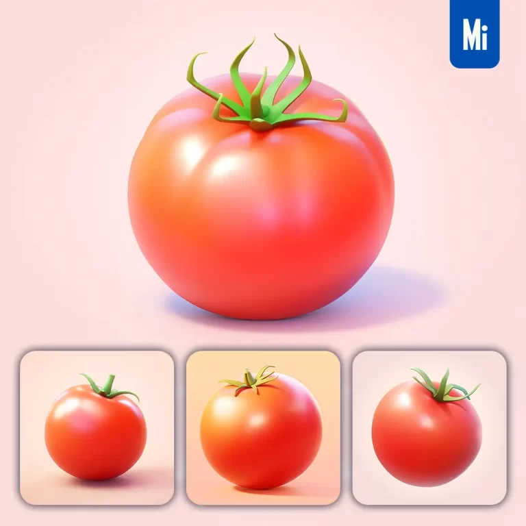 midjourney prompt tomato 3D icon game cartoon cute lovely
