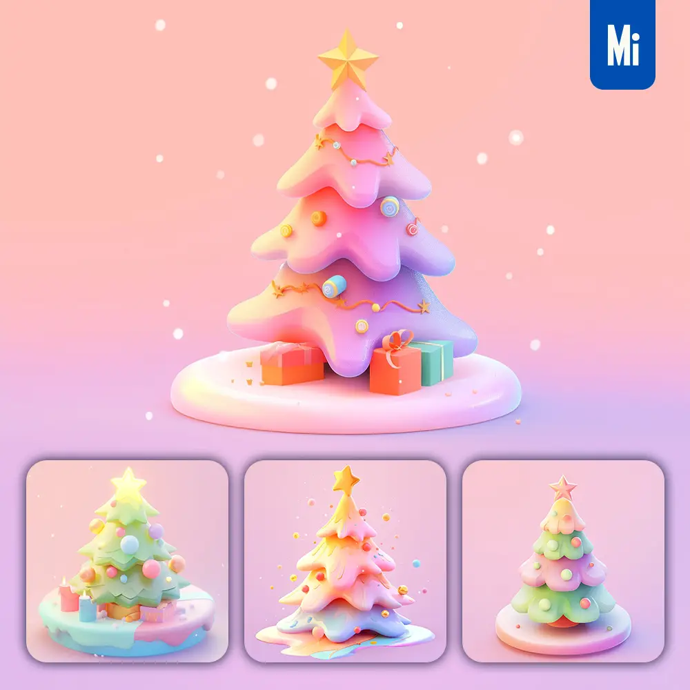 Midjourney Prompt Tree 3d Icon Game Cartoon Cute Lovely