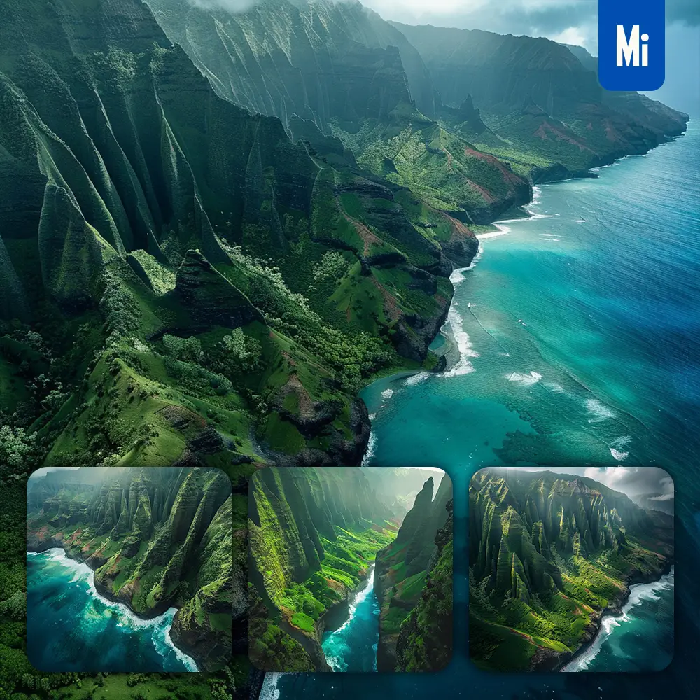 midjourney prompt water coast tropical scenery cliff seawater sea landscape photography