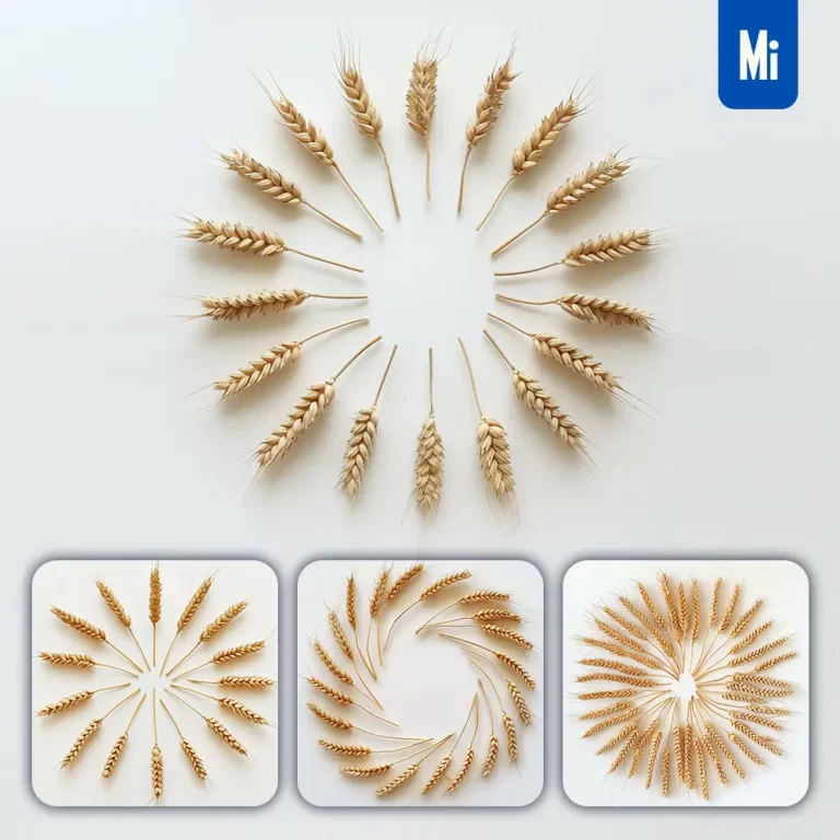 midjourney prompt wheat rounded photography