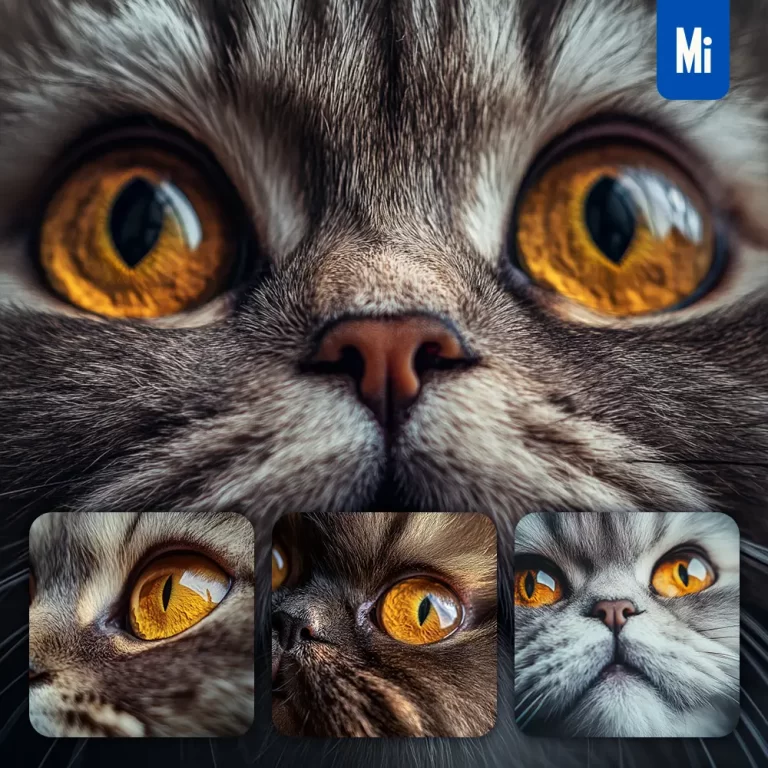 midjourney prompt Persian cat eyes head straight face detailed close up photography