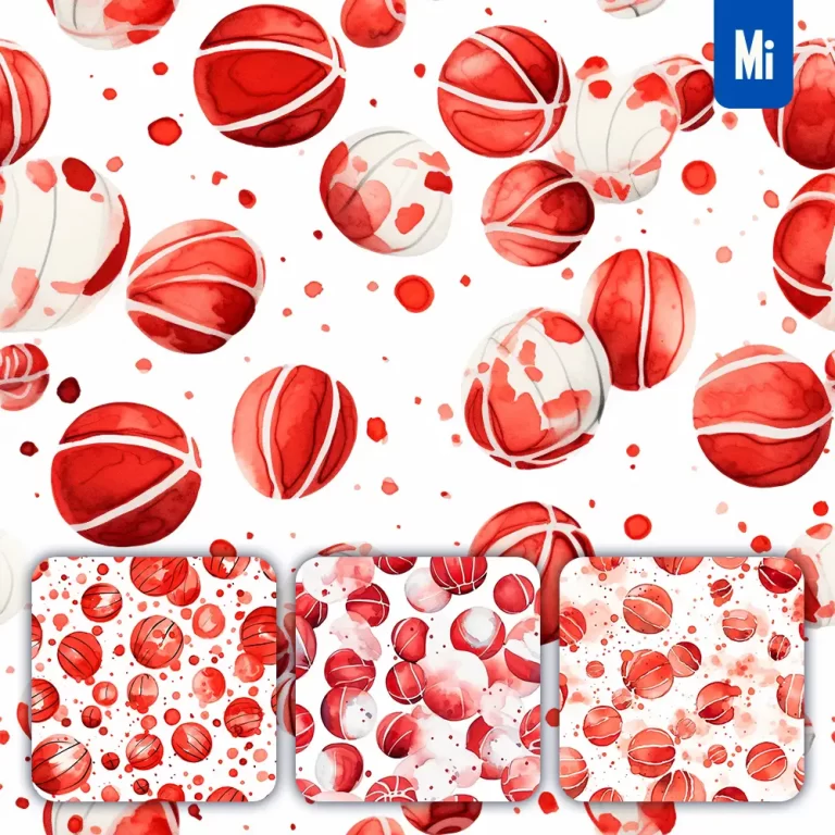 midjourney prompt basketball cute painting watercolor ink drawing pattern