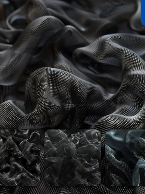 Midjourney Prompt Black Wire Fabric Material Background