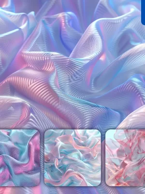 Midjourney Prompt Blue Cyan Pink Wire Fabric Material Background