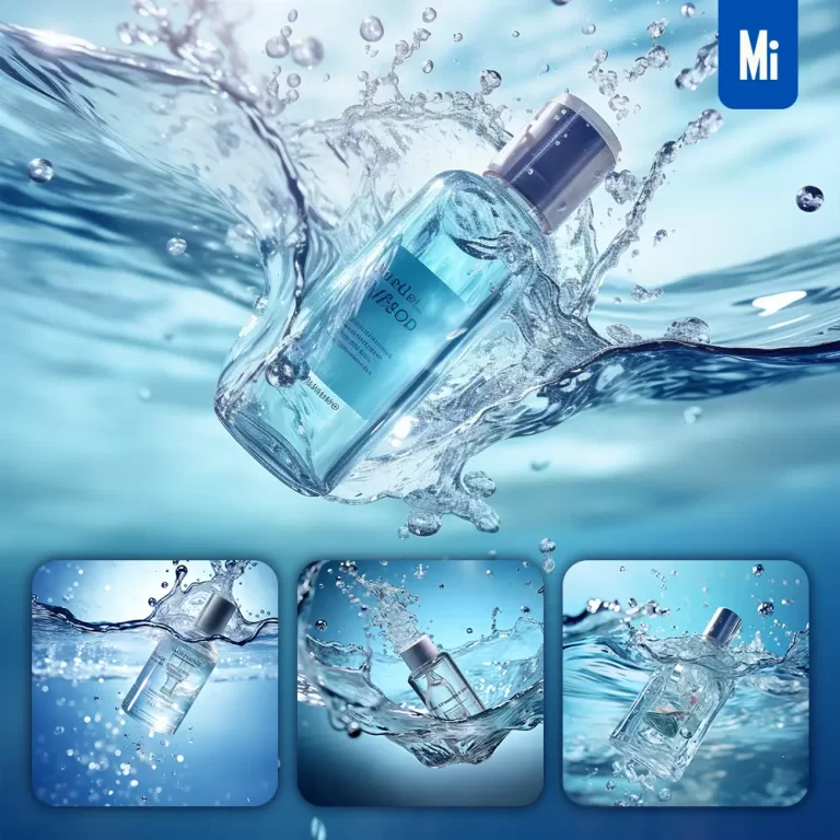 midjourney prompt bottle toner perfume moisturizer underwater splash water spray photography