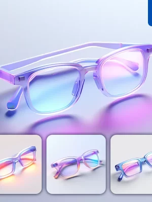 Midjourney Prompt Glasses Icon Ui Design C4d Glass 3d Model