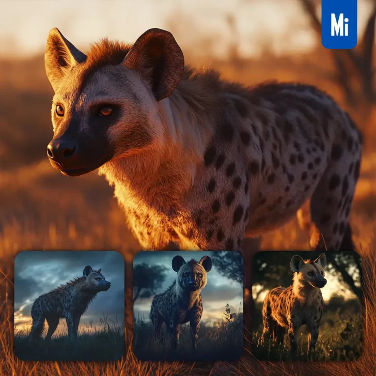 midjourney prompt hyena vigilant cineframe close up photography