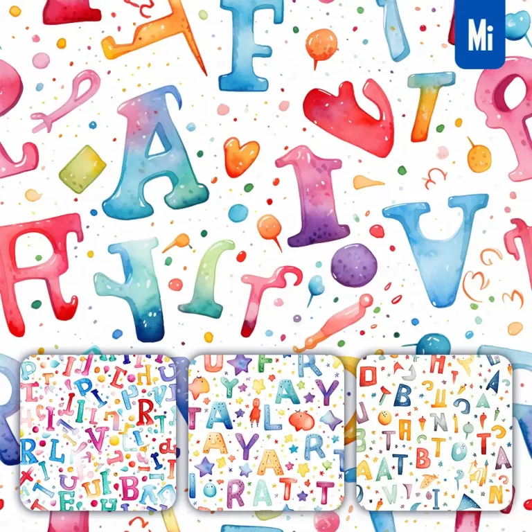 midjourney prompt letter cute painting watercolor ink drawing pattern