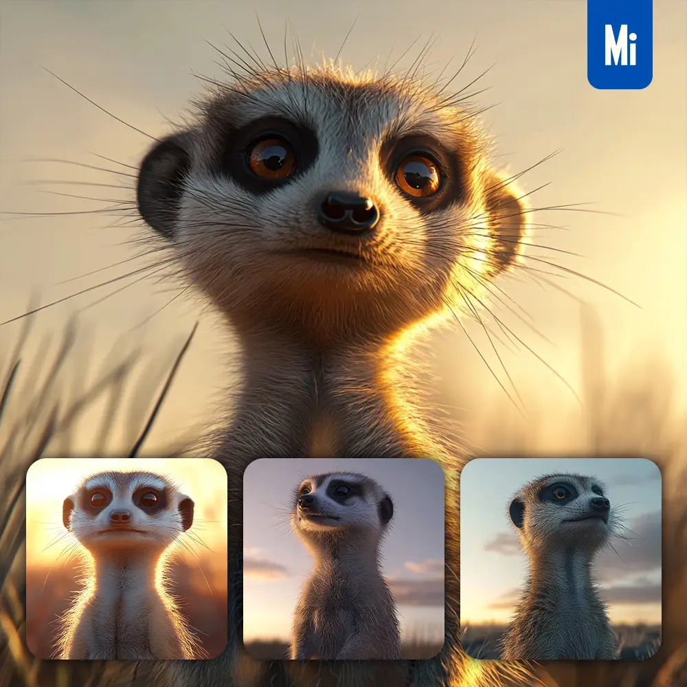 midjourney prompt meerkat vigilant cineframe close up photography