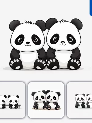 Midjourney Prompt Panda Cartoon Illustration Drawing