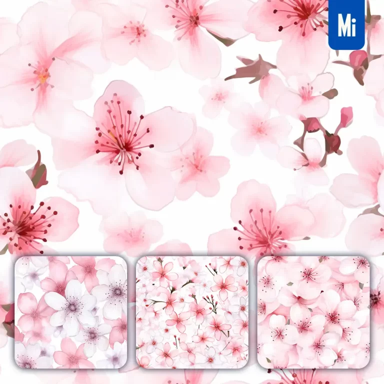 midjourney prompt sakura flowers cute painting watercolor ink drawing pattern