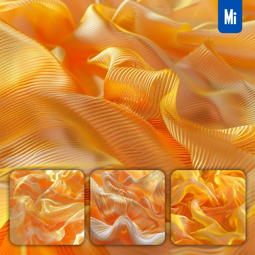 midjourney prompt yellow orange wire fabric material background