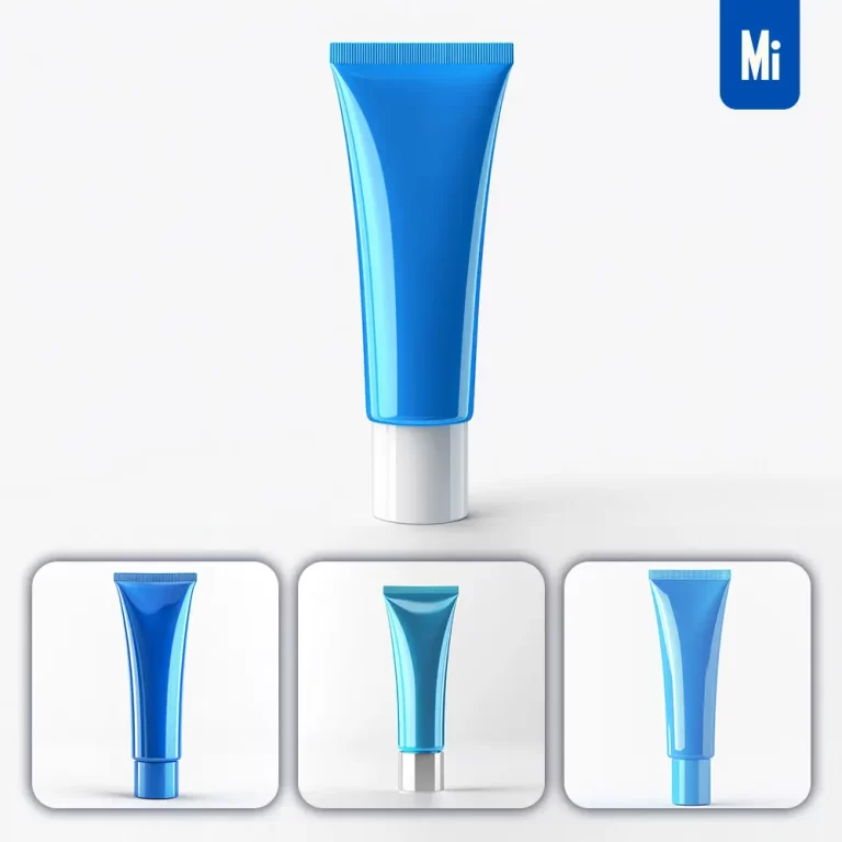 midjourney prompt blue tube toothpaste gel mock up advertising photography