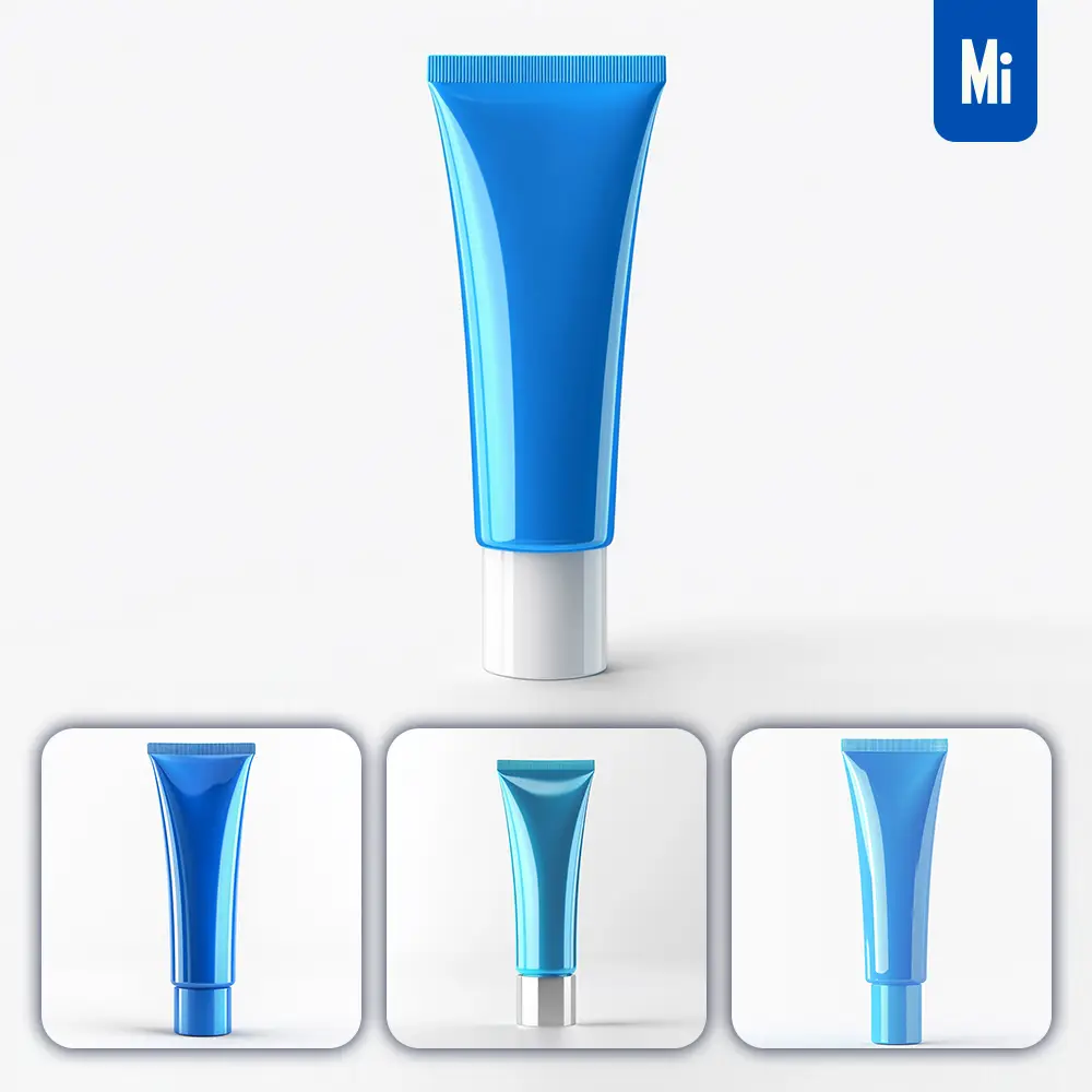 midjourney prompt blue tube toothpaste gel mock up advertising photography