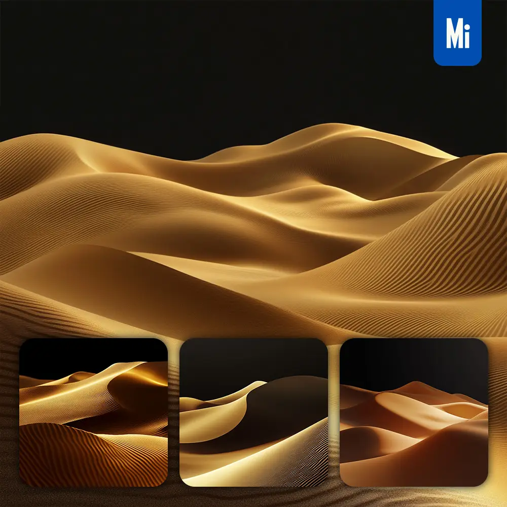 midjourney prompt golden sand dunes gradient background minimalist photography