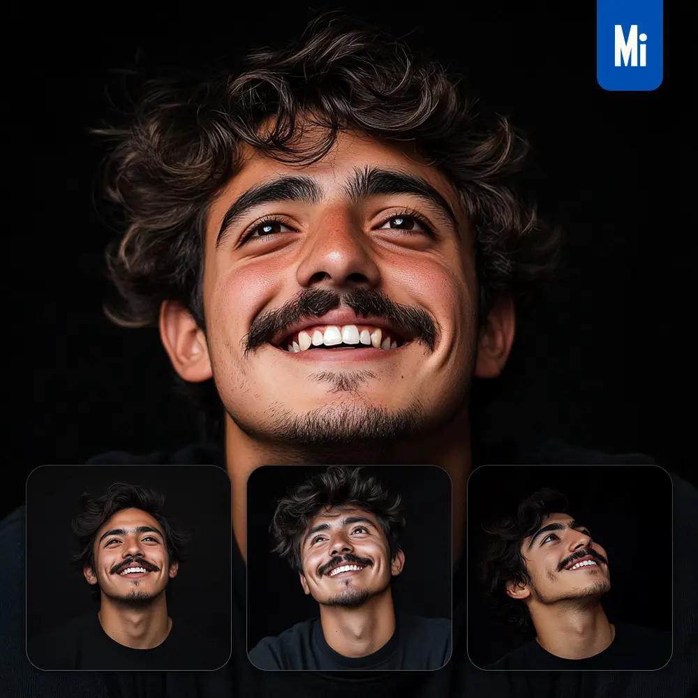 Midjourney Prompt Man Male Young Smiling Smile Looking Black Portrait Photography