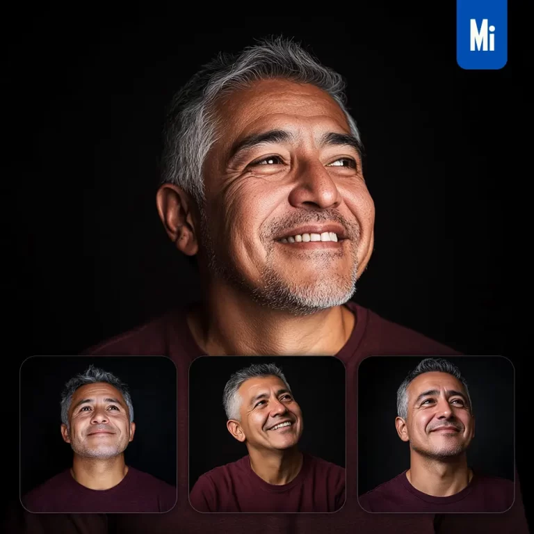 midjourney prompt old man male attractive smiling smile looking black portrait photography