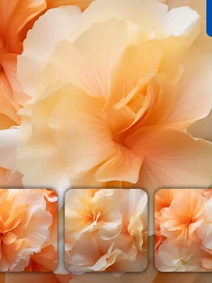 Midjourney Prompt Begonias Orange Flower Petals Close Up Art Beauty Photography