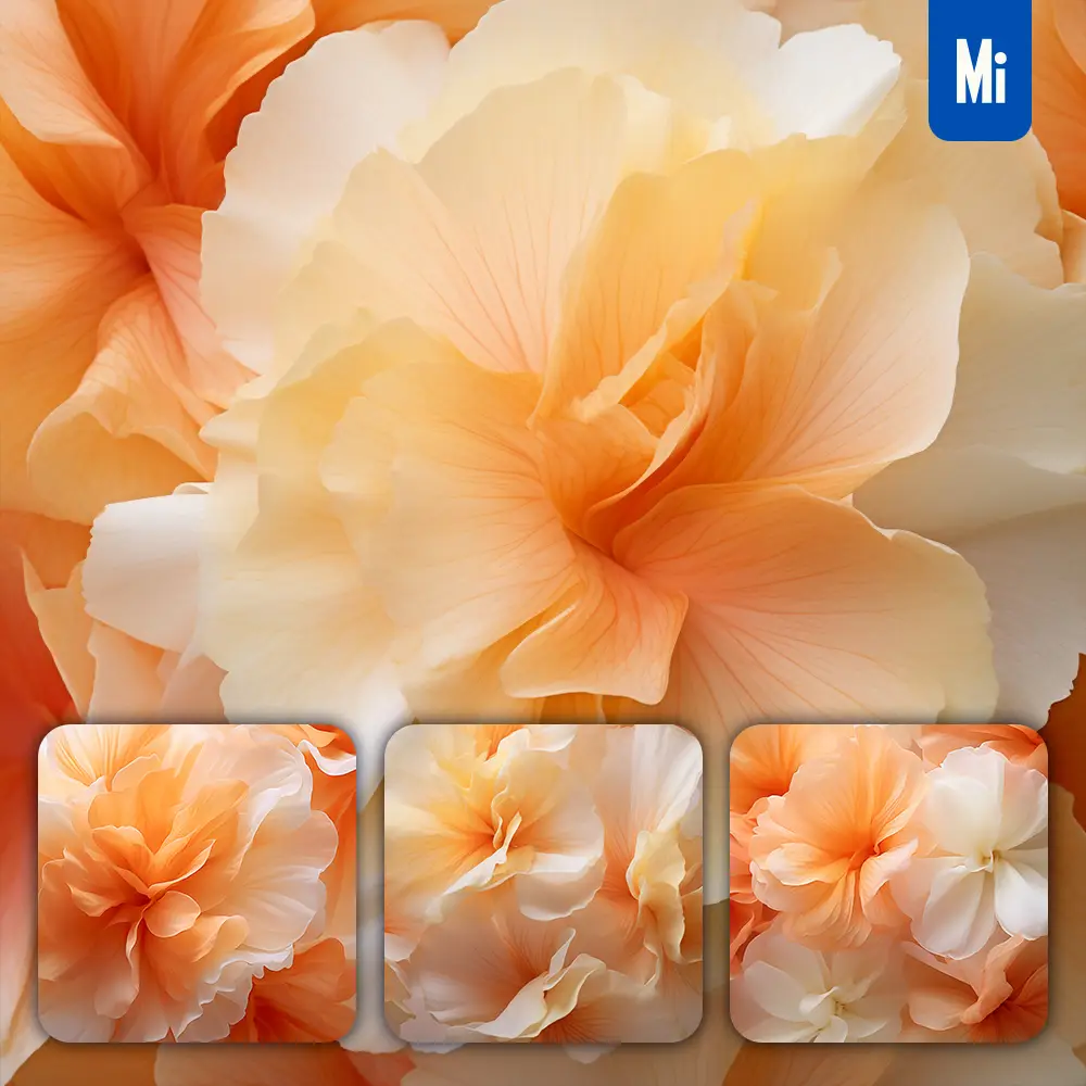 Midjourney Prompt Begonias Orange Flower Petals Close Up Art Beauty Photography