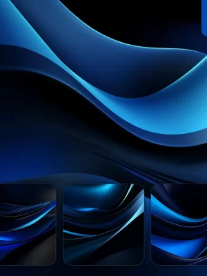 Midjourney Prompt Blue Modern Abstract Shape Elegant 3d Wallpaper Design Screensaver Curved Lines Minimalistic Background