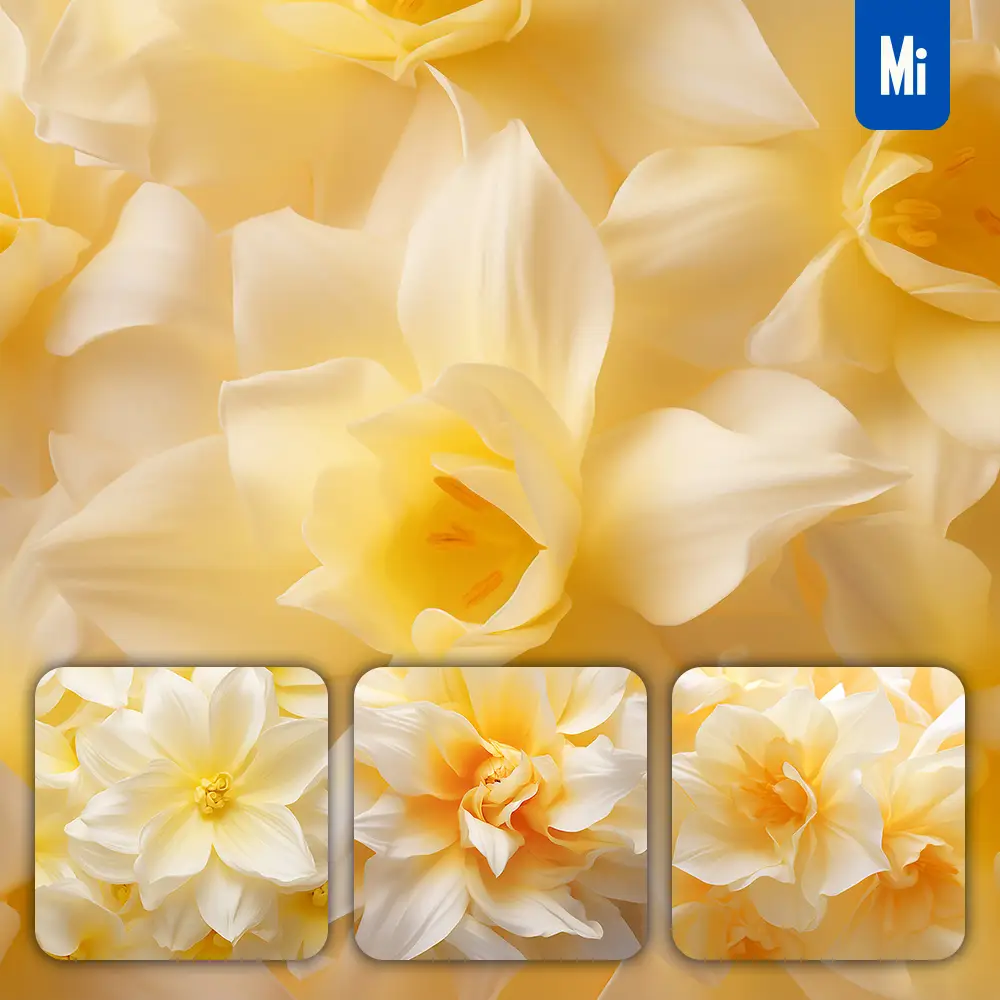 Midjourney Prompt Daffodils Yellow Flower Petals Close Up Art Beauty Photography